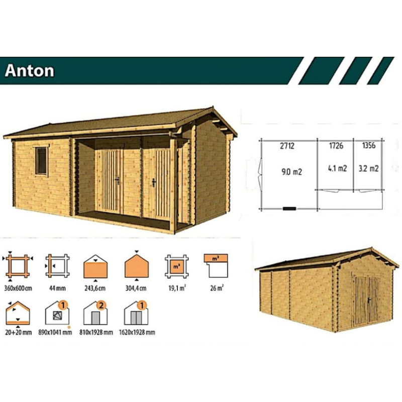 ANTON 44 3.6 x 6 meter