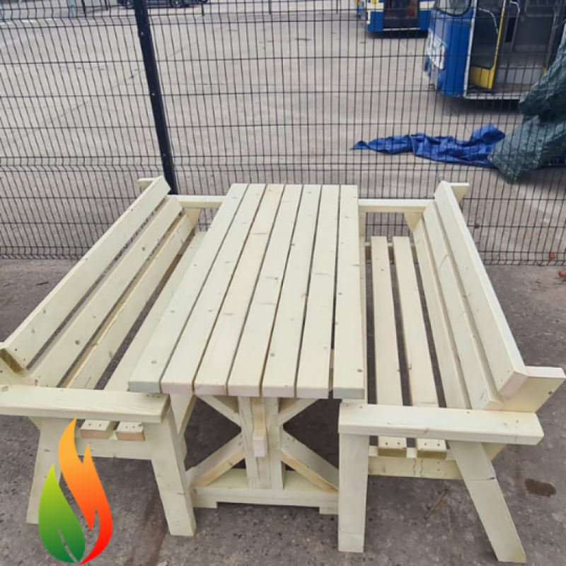 Garden table with two Benches