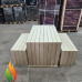 Strong structure, modern design garden table and benches set